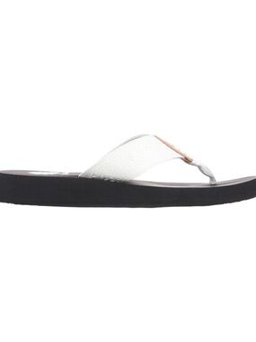 YELLOW BOX BRINDA WHITE FLIP FLOP MEDIUM WIDTH NEW IN BOX